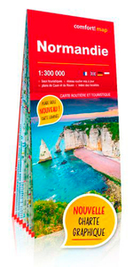 Image de Normandie 1/300.000 (Carte Grand Format Laminée)