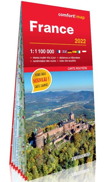 Image de France 2022 1/1M (carte grand format laminée)