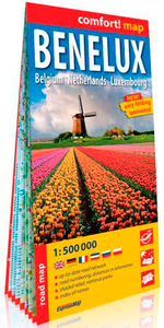 Image de Benelux (Ang) 1/500.000 Carte Grand Format Laminée