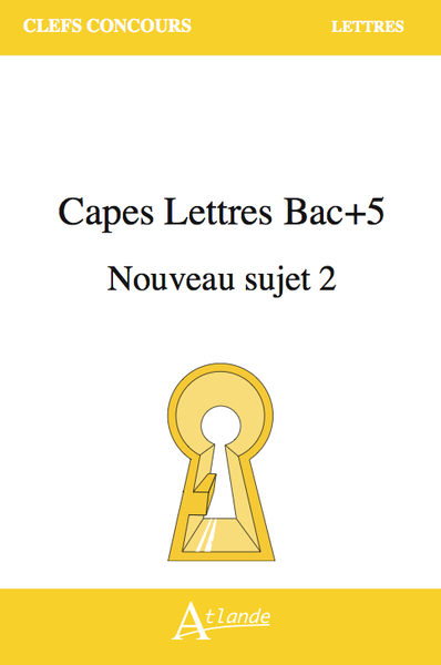 Picture of CAPES Lettres Bac+5 Nouveau sujet 2