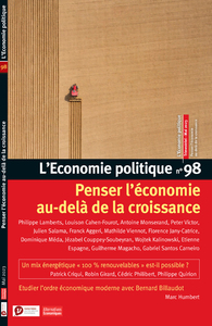 Picture of L'Economie politique - N° 98 Penser l'économie au-delà de la croissance