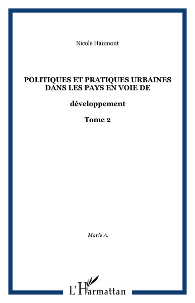 Image de Politiques et pratiques urbaines dans les pays en voie de