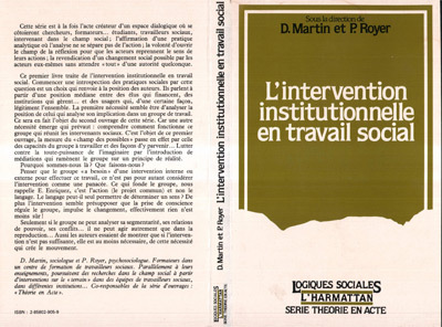 Picture of L'INTERVENTION INSTITUTIONNELLE EN TRAVAIL SOCIAL
