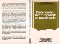 Picture of L'INTERVENTION INSTITUTIONNELLE EN TRAVAIL SOCIAL