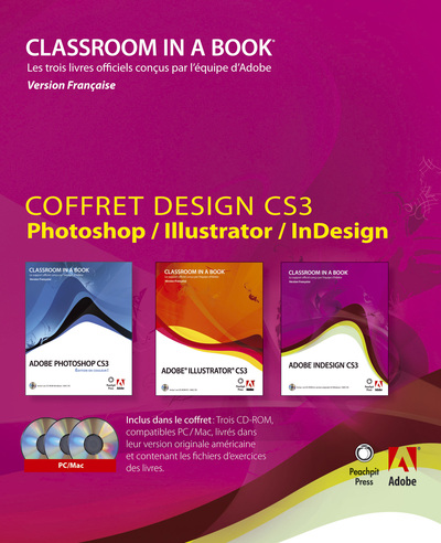 Image de COFFRET DESIGN CS3 PHOTOSHOP / ILLUSTRATOR / INDESIGN