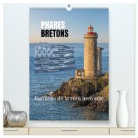 Picture of Phares Bretons Gardiens de la côte bretonne (Calendrier mural haut de gamme 2027 DIN A2 horizontal), CALVENDO calendrier mensuel