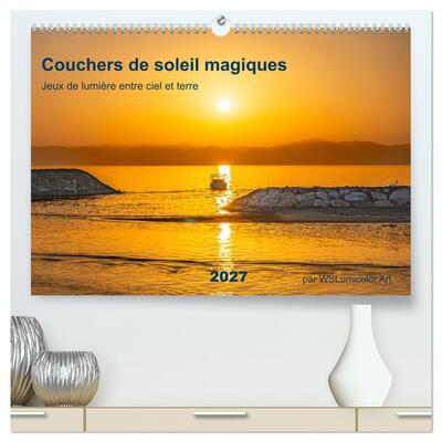Image de Couchers de soleil magiques - Jeux de lumière entre ciel et terre  (Calendrier mural 2027 DIN A2 vertical) calendrier de bureau