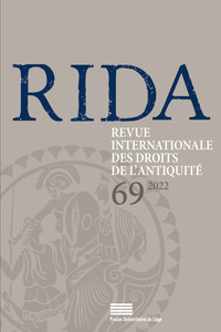 Picture of RIDA 69. REVUE INTERNATIONALE DES DROITS DE L'ANTIQUITE