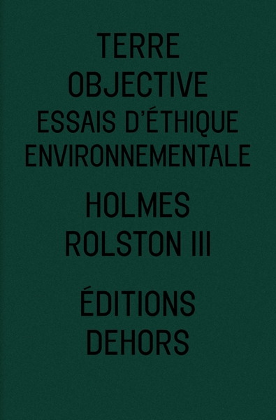 Picture of TERRE OBJECTIVE - ESSAIS D'ETHIQUE ENVIRONNEMENTALE