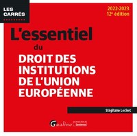 Image de L'essentiel du droit des institutions de l'Union européenne