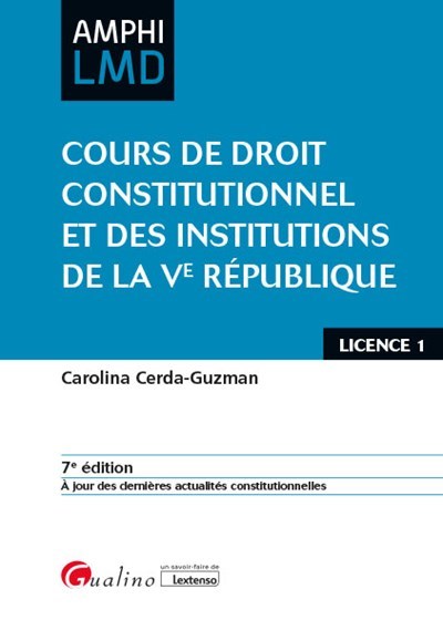 Picture of Cours de droit constitutionnel et institutions de la Ve République