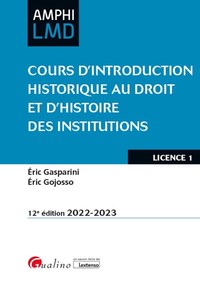 Image de Cours d'Introduction historique au droit et d'Histoire des institutions
