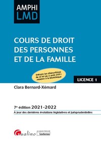Image de Cours de droit des personnes et de la famille