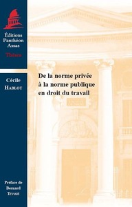 Image de DE LA NORME PRIVÉE À LA NORME PUBLIQUE EN DROIT DU TRAVAIL