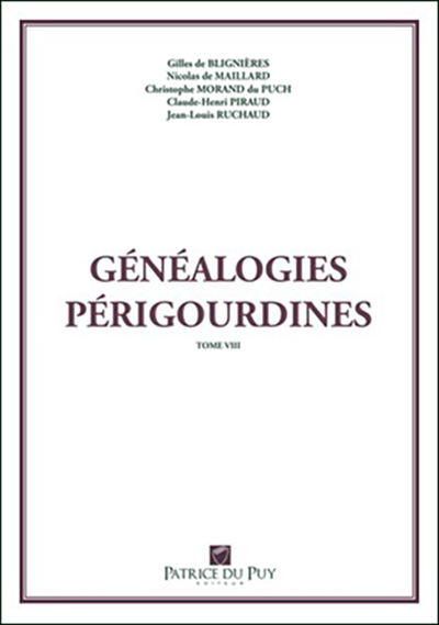 Picture of GENEALOGIES PERIGOURDINES, TOME VIII