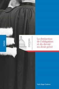 Image de LA DISTINCTION DE L'OBLIGATION ET DU DEVOIR EN DROIT PRIVÉ