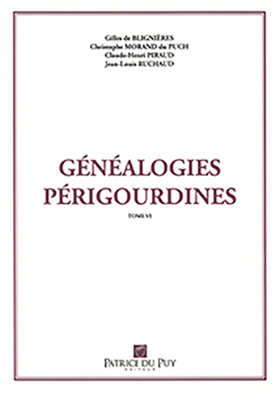 Image de GENEALOGIES PERIGOURDINES TOME VI