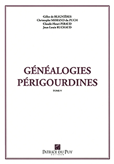 Image de GENEALOGIES PERIGOURDINES TOME V