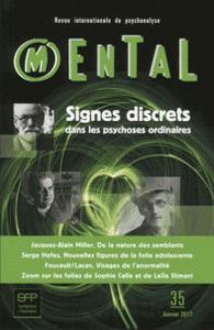 Image de Mental N°35 Signes Discrets Dans Les Psychoses Ordinaires Janvier 2017
