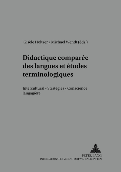 Image de DIDACTIQUE COMPAREE DES LANGUES ET ETUDES TERMINOLOGIQUES
