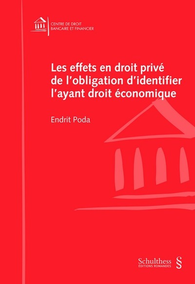 Picture of LES EFFETS EN DROIT PRIVE DE L OBLIGATION D IDENTIFIER L AYANT DROIT ECONOMIQUE