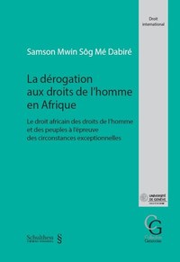Picture of La dérogation aux droits de l'homme en Afrique