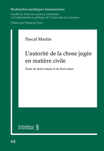 Picture of L'autorité de la chose jugée en matière civile