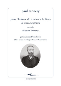 Image de Pour l’histoire de la science hellène