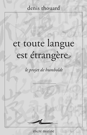 Picture of Et toute langue est étrangère