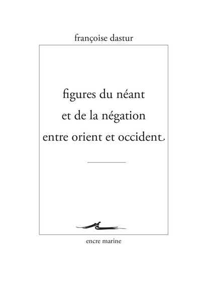 Picture of Figures du néant et de la négation entre Orient et Occident