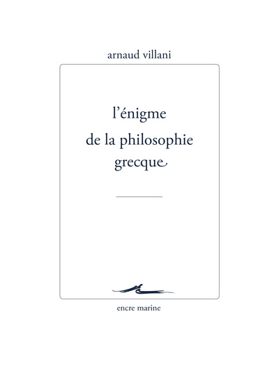 Image de L’Énigme de la philosophie grecque