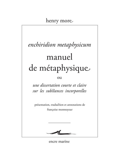 Picture of Manuel de métaphysique