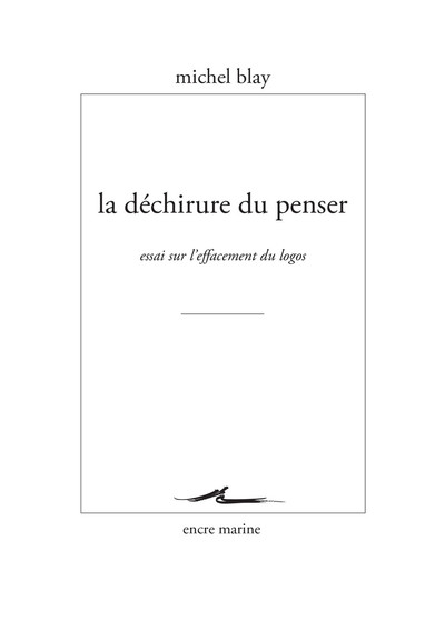 Picture of La Déchirure du penser