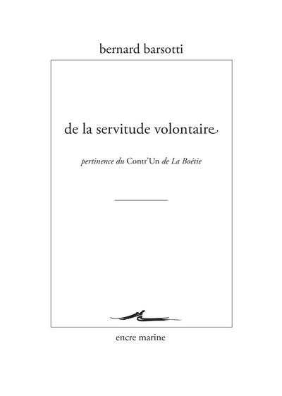 Picture of De la servitude volontaire
