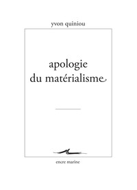 Picture of Apologie du matérialisme