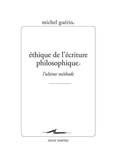 Picture of Éthique de l’écriture philosophique
