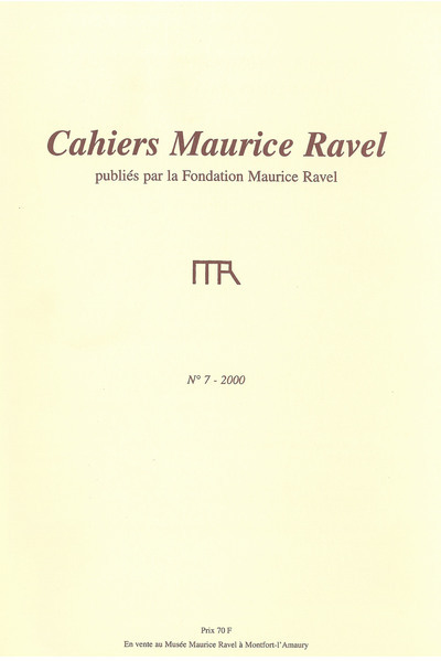 Image de Cahiers Maurice Ravel n° 7