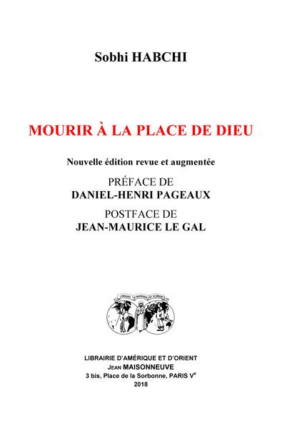 Picture of Mourir à la place de Dieu