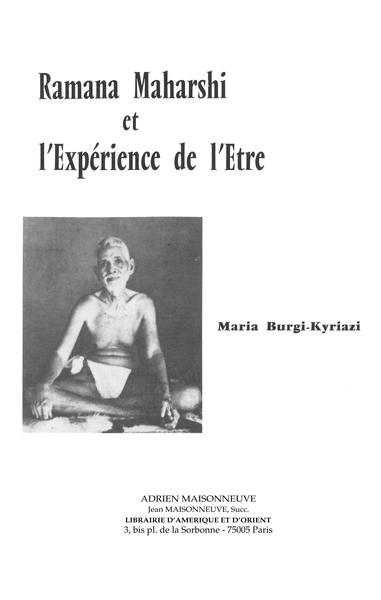 Image de Ramana Maharshi et l'expérience de l'Etre