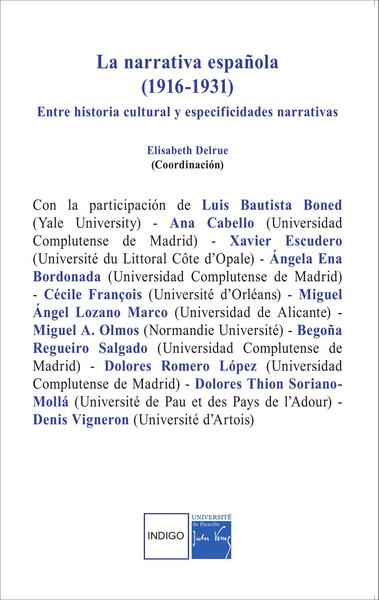 Picture of La narrativa española (1916-1931)