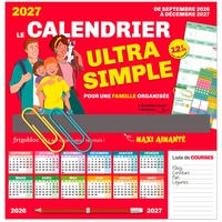 Image de Frigobloc Le calendrier Ultra Simple pour une famille organisée ! (de sept. 2026 à déc. 2027)