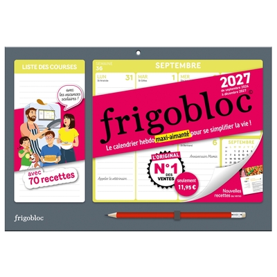 Picture of Frigobloc Hebdomadaire Compact 2027  - Calendrier Compact / sem (de sept. 2026 à déc. 2027)