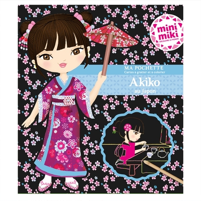 Image de Minimiki - Ma pochette cartes à gratter et à colorier - Akiko au Japon