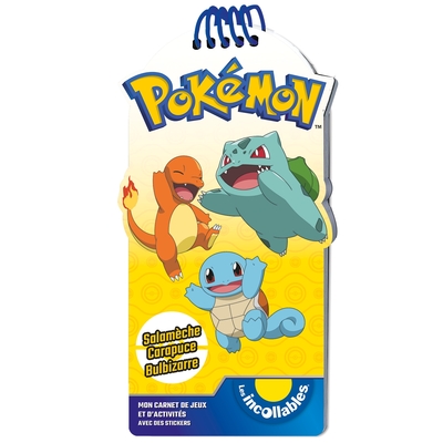 Image de Pokémon - Mon carnet de jeux et d'activités avec stickers - Salamèche, Carapuce et Bulbizarre