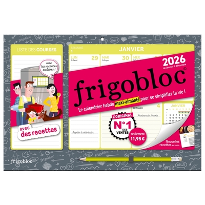 Picture of Frigobloc Hebdomadaire Compact 2026  - Calendrier Compact / sem (de janv. à déc. 2026)
