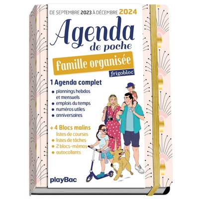 Image de Agenda de poche 2024 de la famille organisée - rose (de sept. 2023 à déc. 2024)