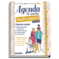 Image de Agenda de poche 2024 de la famille organisée - rose (de sept. 2023 à déc. 2024)