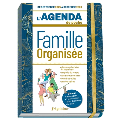 Image de L'agenda de poche 2026 de la famille organisée - bleu (de sept. 2025 à déc. 2026)