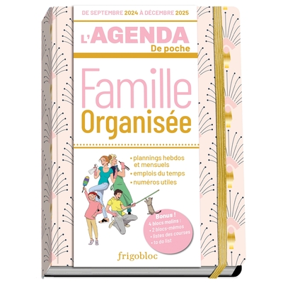 Image de Agenda de poche 2025 de la famille organisée - rose (de sept. 2024 à déc. 2025)