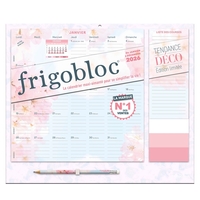 Image de Frigobloc Mensuel 2026 Tendance déco Rose (de janv. 2025 à déc. 2026)